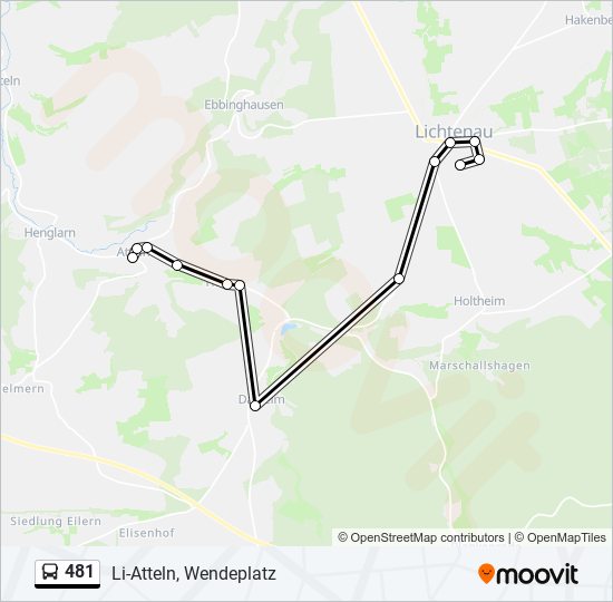 481 Route: Fahrpläne, Haltestellen – EEKJRM