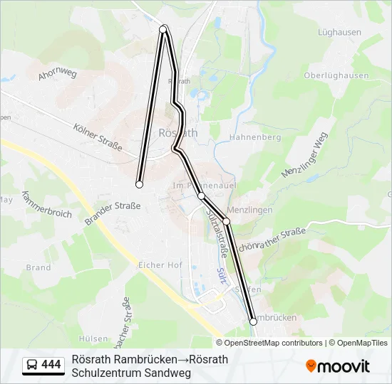 444 Bus Line Map
