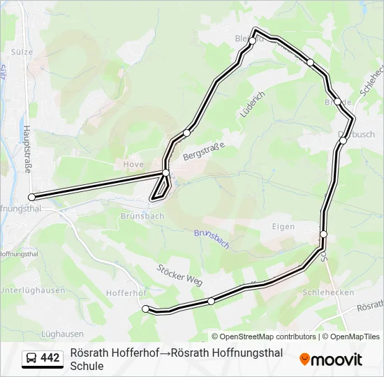 442 Bus Line Map