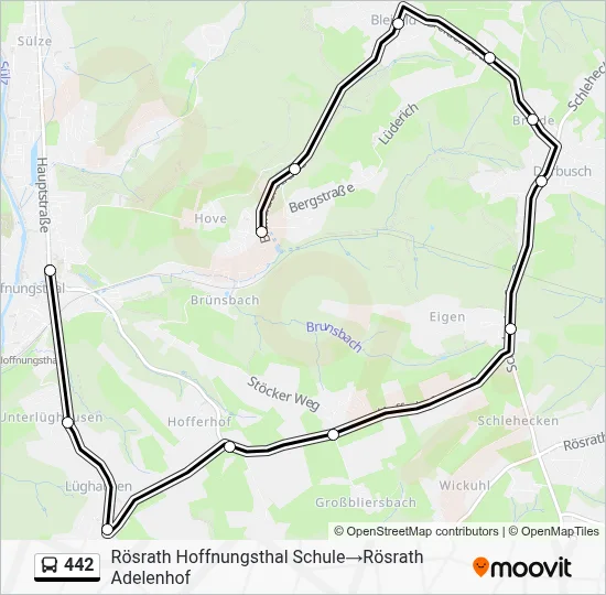 442 Bus Line Map