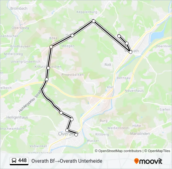 448 Bus Line Map