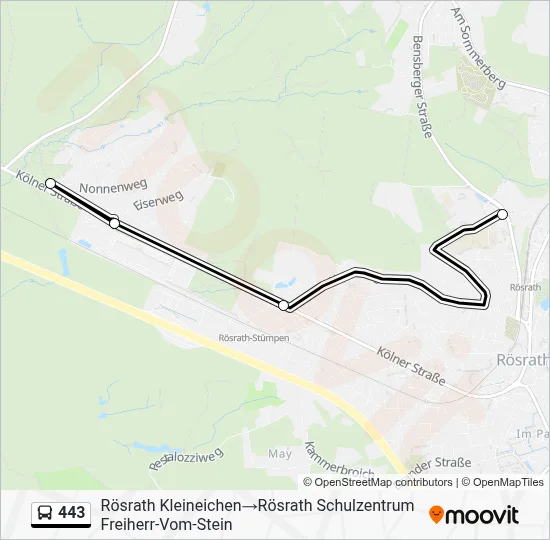 Buslinie 443 Karte