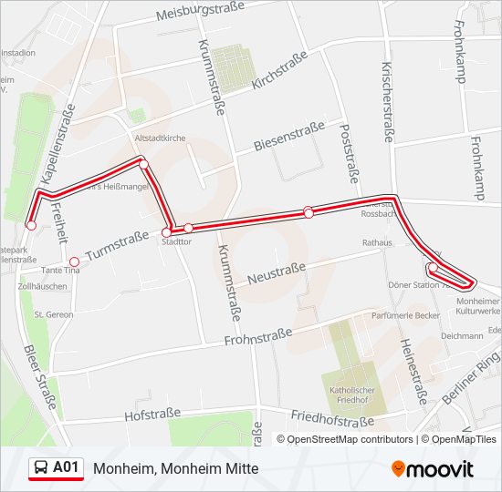A01 Bus Line Map