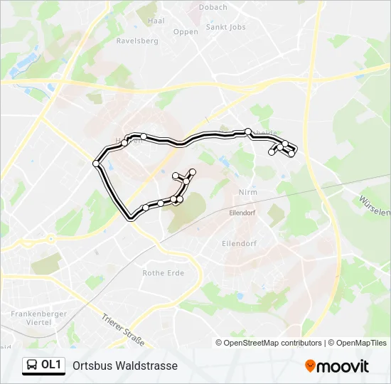 OL1 Bus Line Map