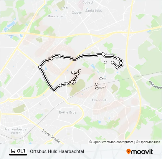 OL1 Bus Line Map
