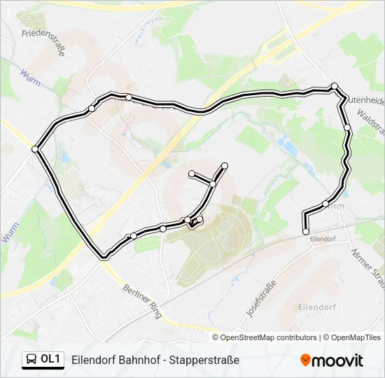 OL1 Bus Line Map