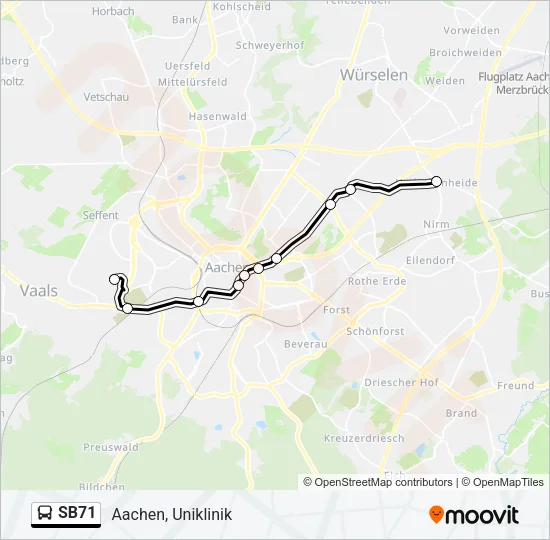 SB71 Bus Line Map
