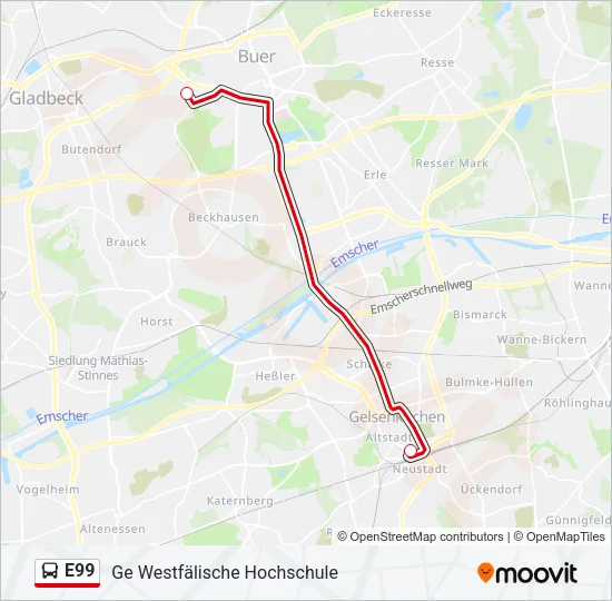 E99 Bus Line Map