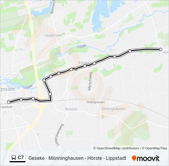 Buslinie C7 Karte