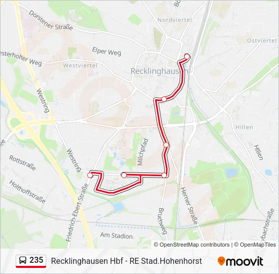 235 Bus Line Map
