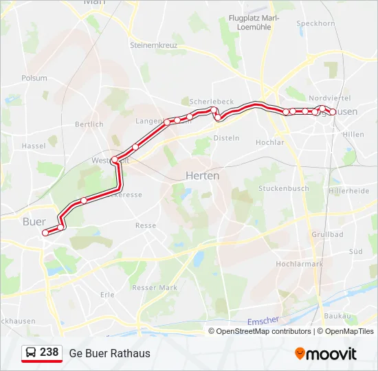 238 Bus Line Map