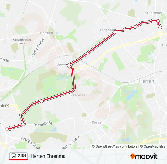 238 Bus Line Map