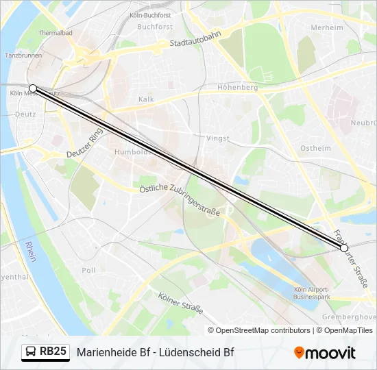 RB25 Bus Line Map