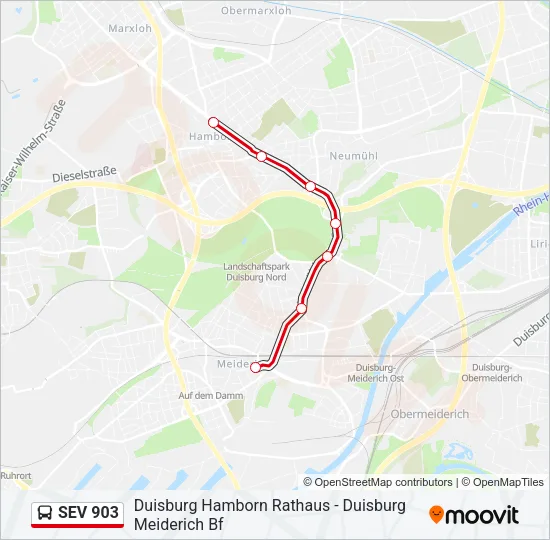 SEV 903 Bus Line Map