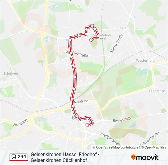 244 Bus Line Map