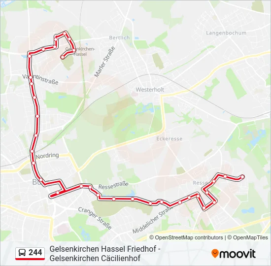 244 Bus Line Map