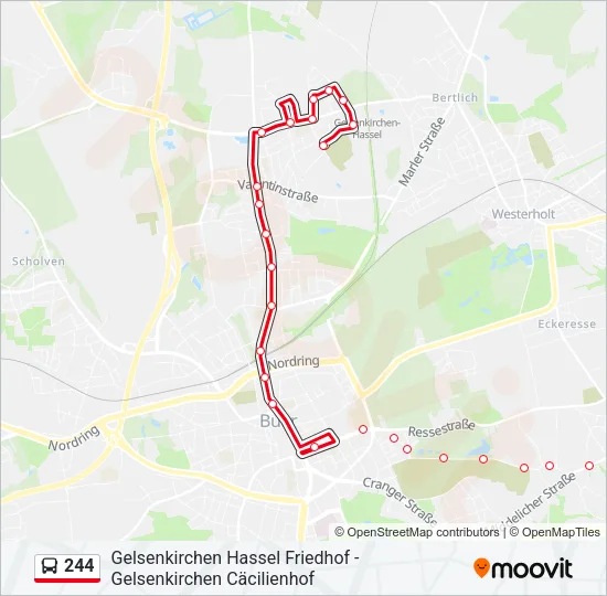 244 Bus Line Map