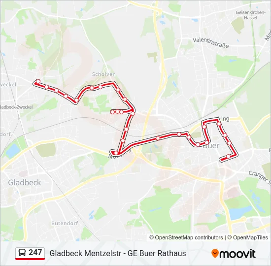 247 Bus Line Map