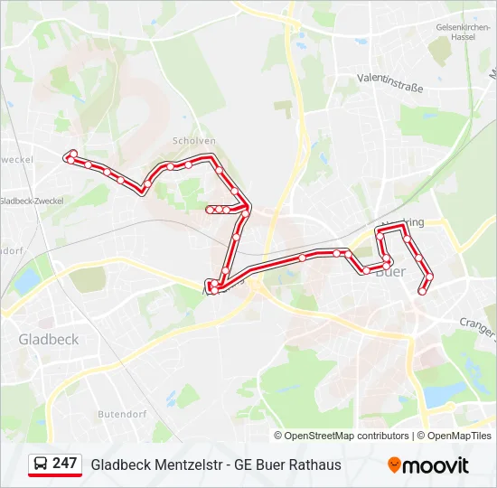 247 Bus Line Map