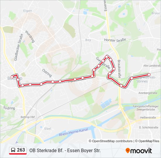 263 Bus Line Map