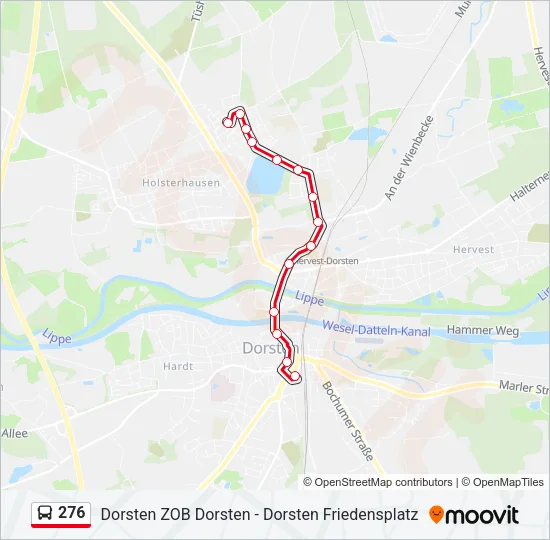 276 Bus Line Map