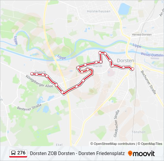 276 Bus Line Map