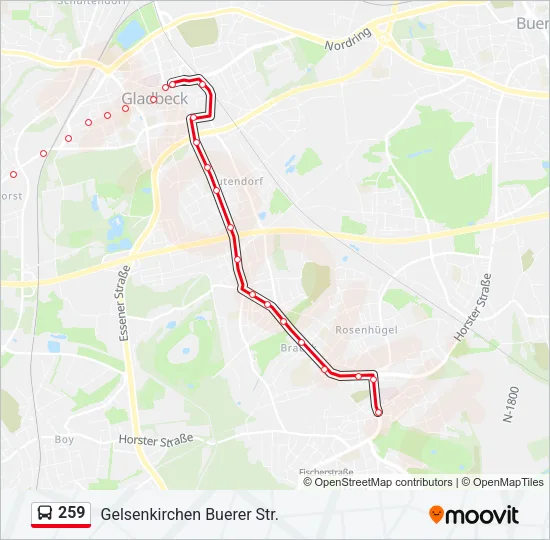 259 Bus Line Map