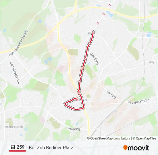 259 Bus Line Map