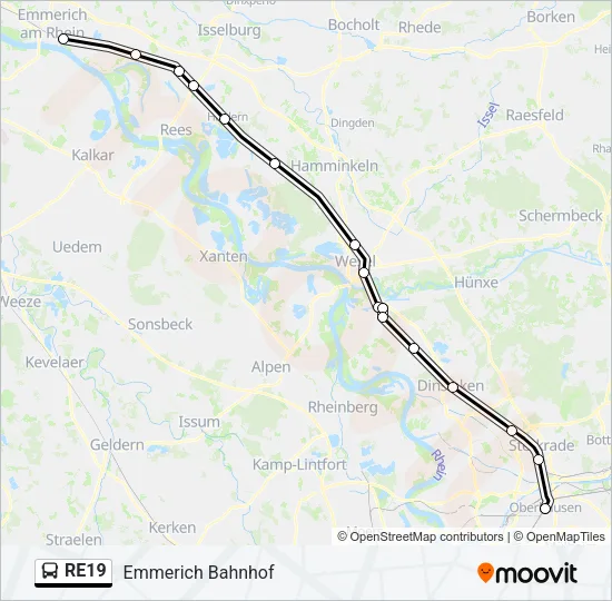 RE19 Bus Line Map