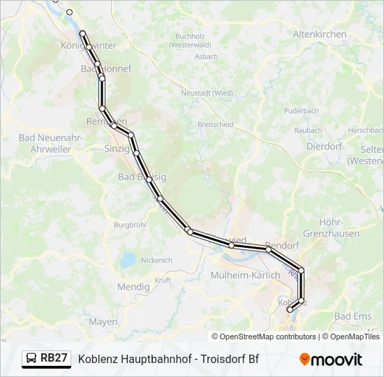 RB27 Bus Line Map