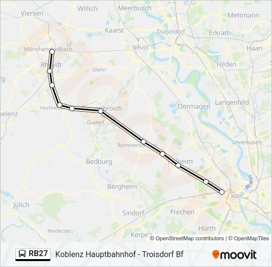 RB27 Bus Line Map