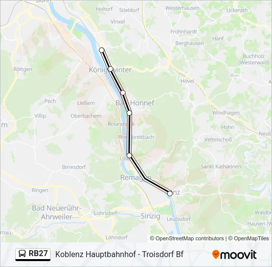 RB27 Bus Line Map