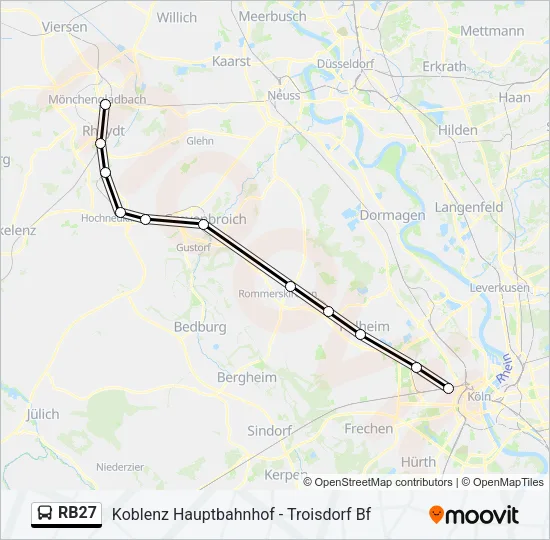 RB27 Bus Line Map