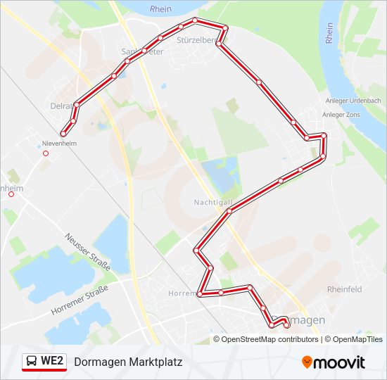 WE2 Bus Line Map