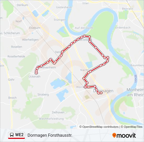 WE2 Bus Line Map