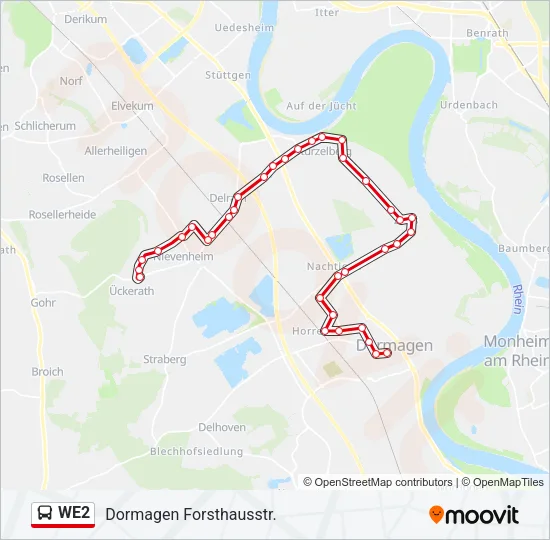 WE2 Bus Line Map