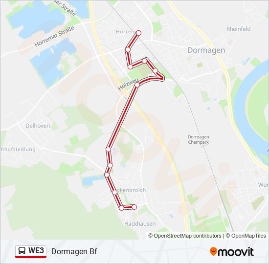 WE3 bus Line Map