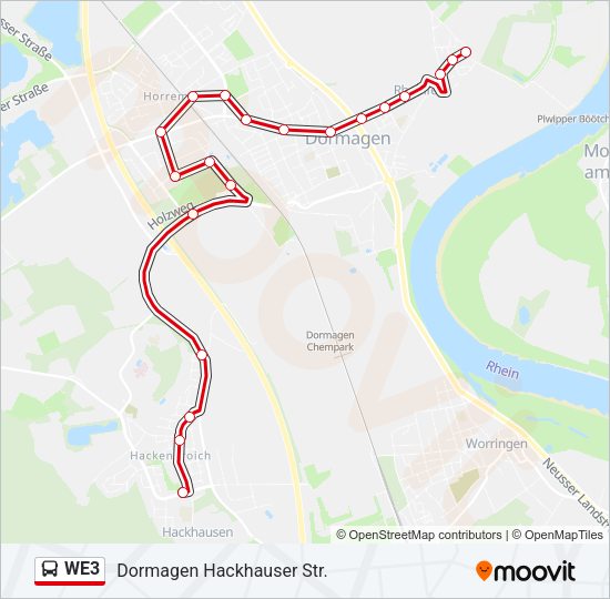WE3 Bus Line Map