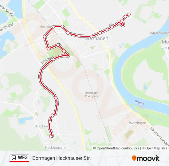 WE3 Bus Line Map