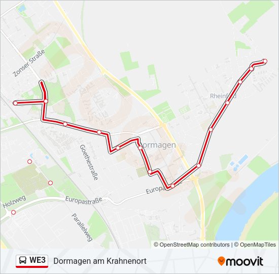 WE3 Bus Line Map