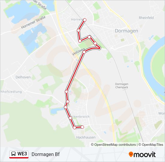 WE3 Bus Line Map