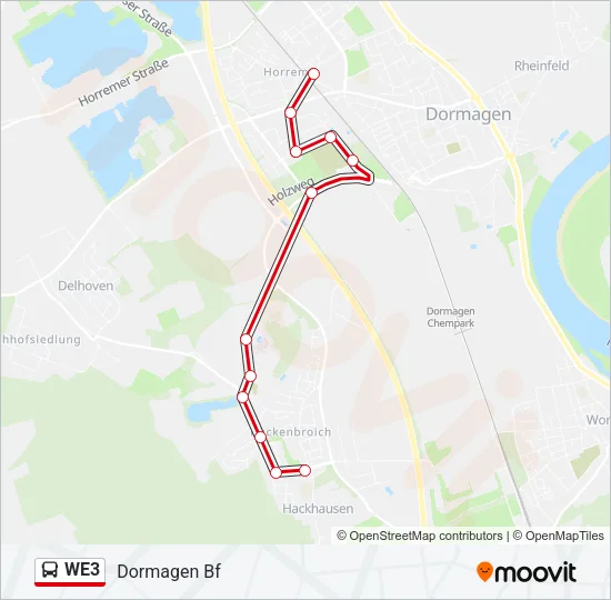 WE3 Bus Line Map