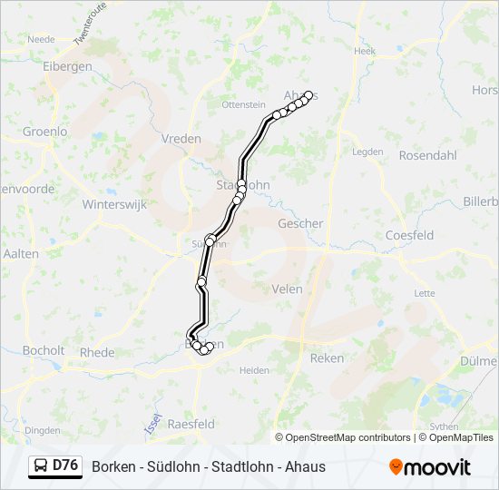 D76 bus Line Map