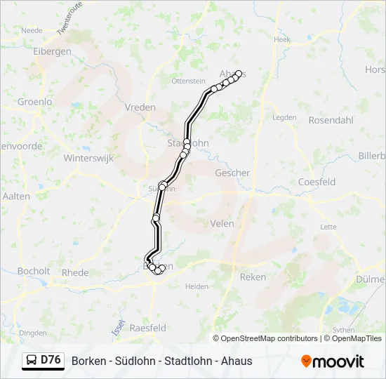 D76 Bus Line Map