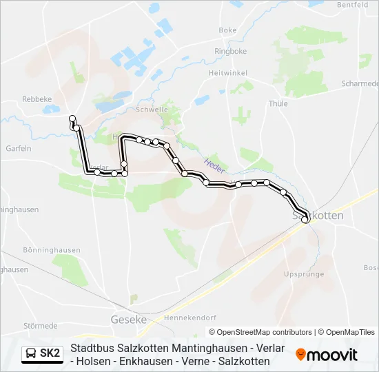 SK2 Bus Line Map