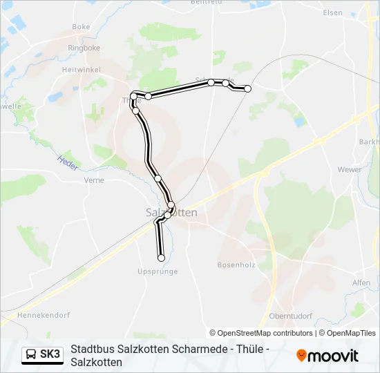 SK3 Bus Line Map
