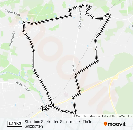 SK3 Bus Line Map