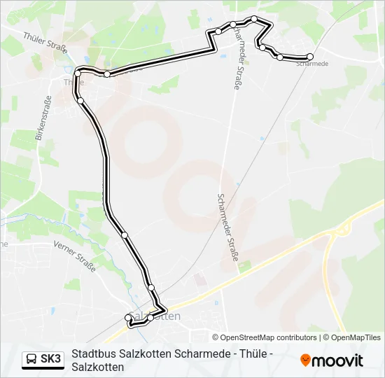 SK3 Bus Line Map
