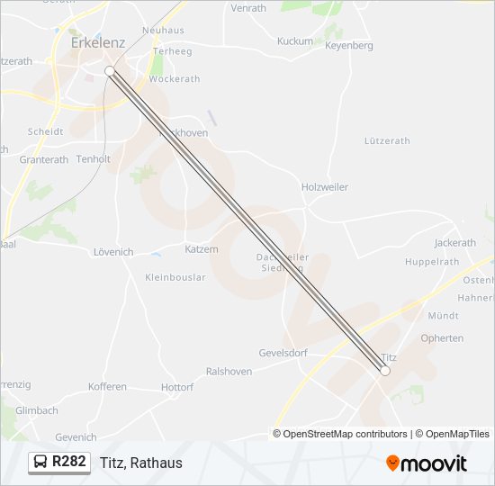 R282 Bus Line Map