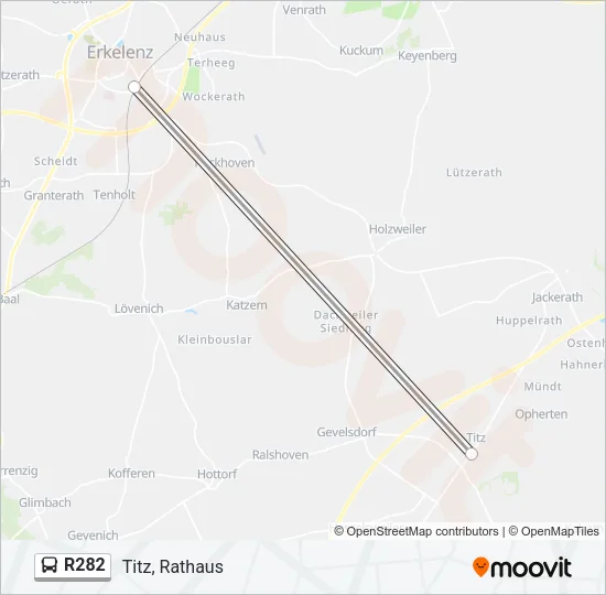 R282 Bus Line Map